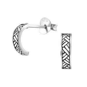 Chic Sterling Silver Tiny Huggie Hoops - Delicate Half Hoop Earrings